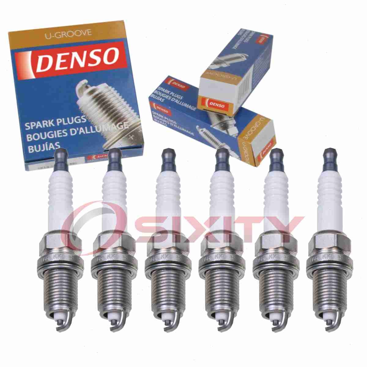 6 pc Denso Standard U-Groove Spark Plugs for 1989 Ford Taurus 3.0L V6 nc