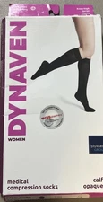 SIGVARIS Womenâs DYNAVEN Closed Toe Calf-High Socks 20-30mmHg Size LL Crispa