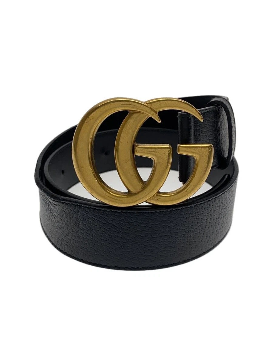 Ceinture Gucci Gg Marmont cuir noir/cuir/noir/homme//