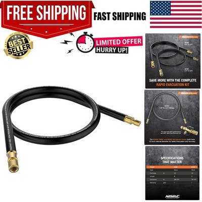 Durable 6ft High-Flow Refrigerant Hose - 3200 PSI for Efficient HVAC Recovery