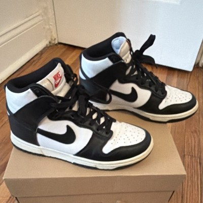 Nike Dunk High Black White Athletic Sneakers Women s High-Top Size 7