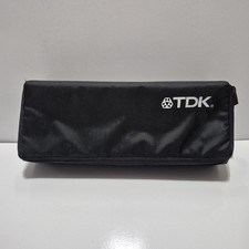 TDK 14 Slot Music Cassette Case Zipper Made USA