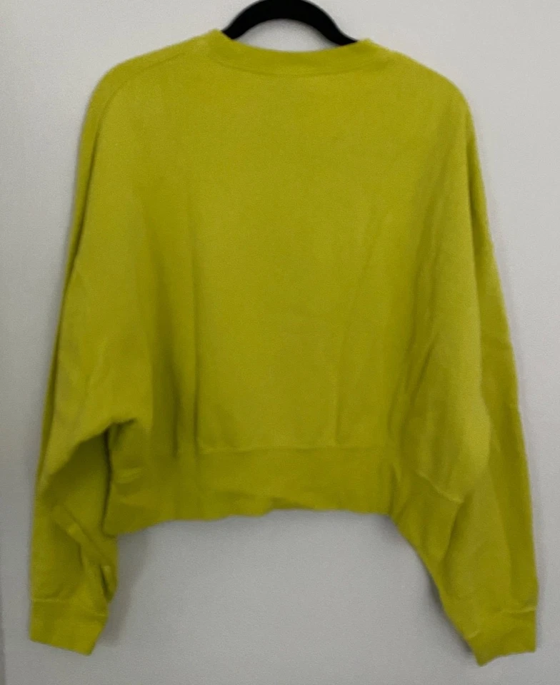 Sudadera deportiva Nike Chartreuse de gran tamaño recortada con logotipo Swoosh para mujer S Foto 2 de 4