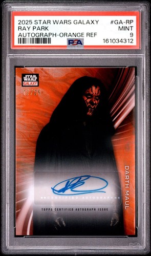 2025 Topps Chrome Star Wars Galaxy Darth Maul Auto Orange Refractor /25 PSA 9