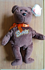 Ty Reeces Elvis Presley Brown Beanie Baby Bear Rare