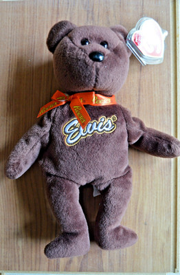 Ty Reeces Elvis Presley Brown Beanie Baby Bear Rare