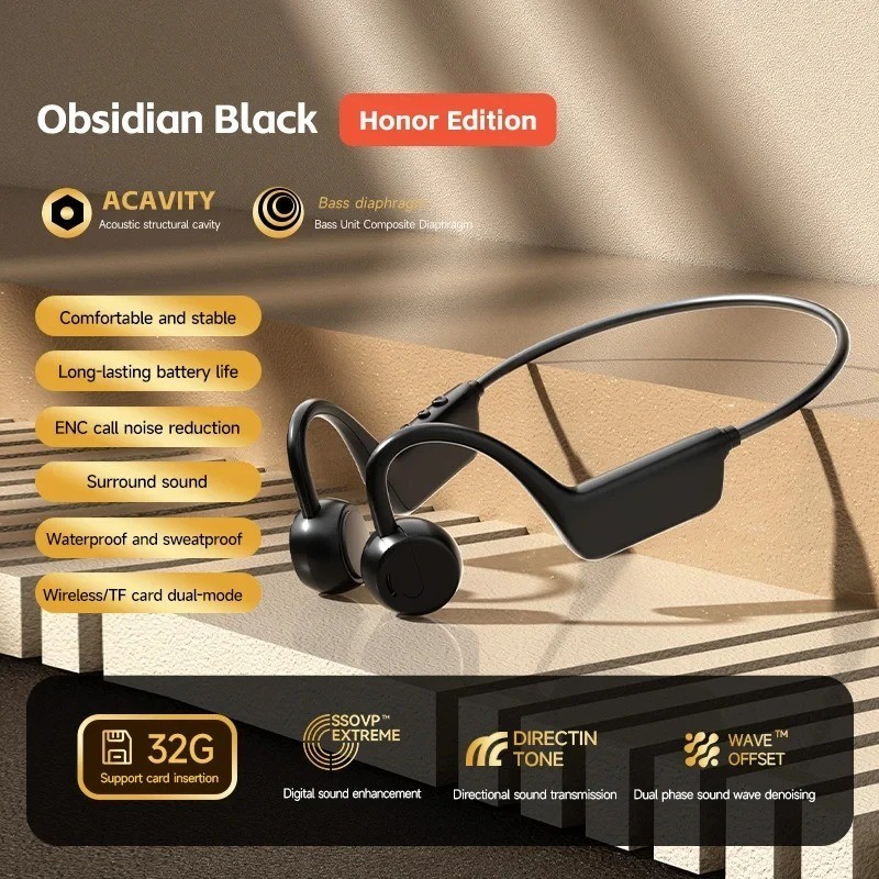 2026 Bone Conduction Headphones Bluetooth 5.4 IPX8 Waterproof Sports