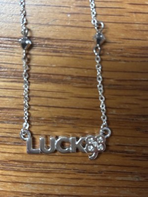 Brighton Lucky & Crystal Four Leaf Clover Silver Necklace - Retired - $40 NWT