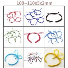 50pcs Nylon Multicolor Braided Twisted Cord Bracelet Making Chinese Knot Bangle