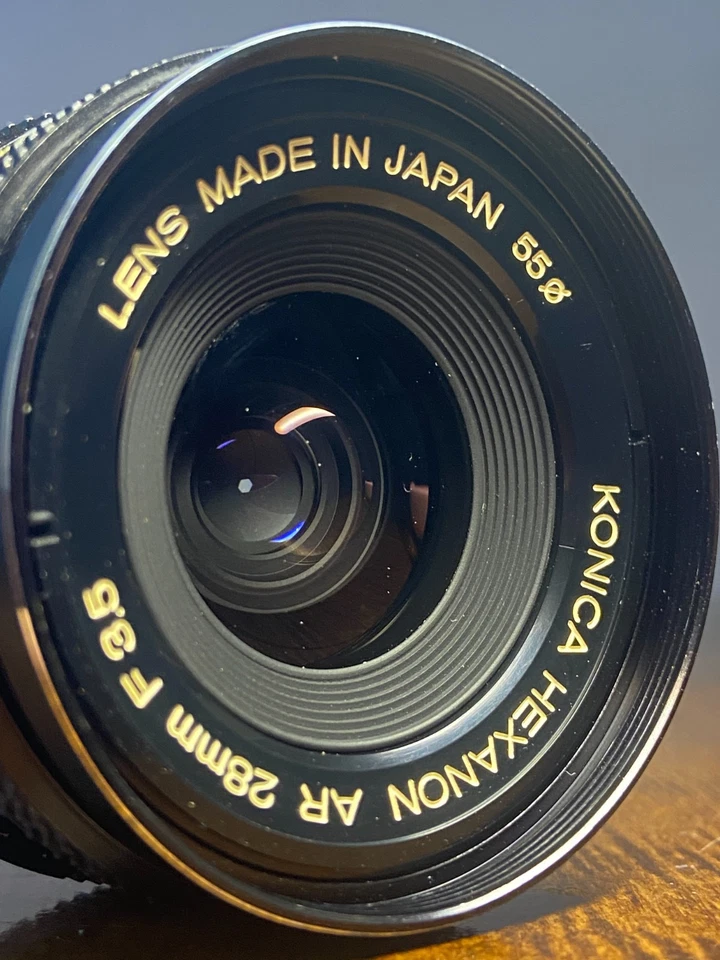 Objectif Grand Angle Konica Hexanon AR 28mm f/3.5 AE Fabriqué au Japon Filtr 55 - Photo 4/4