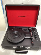 Crosley CR8005G-BK Cruiser Premier Vinyl Record Player with Speakers - Free S H