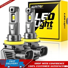 2X AUXITO LED H11 Headlight Low Bulb Beam Canbus 6500K Kit Super Bright M5