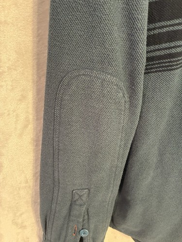 Camicia Howler Bros Uomo M Rodanthe Flanella Doppio Gomito Tasca Striscia Petrolio Surf - Foto 11 di 17