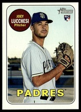 2018 Topps Heritage Joey Lucchesi Rookie San Diego Padres #655