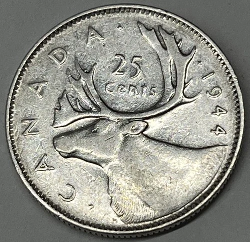1944 - Canada silver quarter.  A Bold Crisp Superb Example.  Free Shipping !!