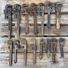 15 Vintage Pipe Wrench Lot Trimo Walworth Stillson Monkey Adjustable Usa Tools 15 Vintage Pipe Wrench Lot Trimo Walworth Stillson Monkey Adjustable Usa Tools