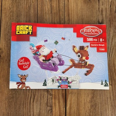 Brickcraft Rudolph Santa's Sleigh Building Set Instruction Booklet Book 72382