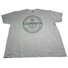 Guinness T-Shirt Mens Sz XL Gray Graphic Brewed St James's Gate Dublin