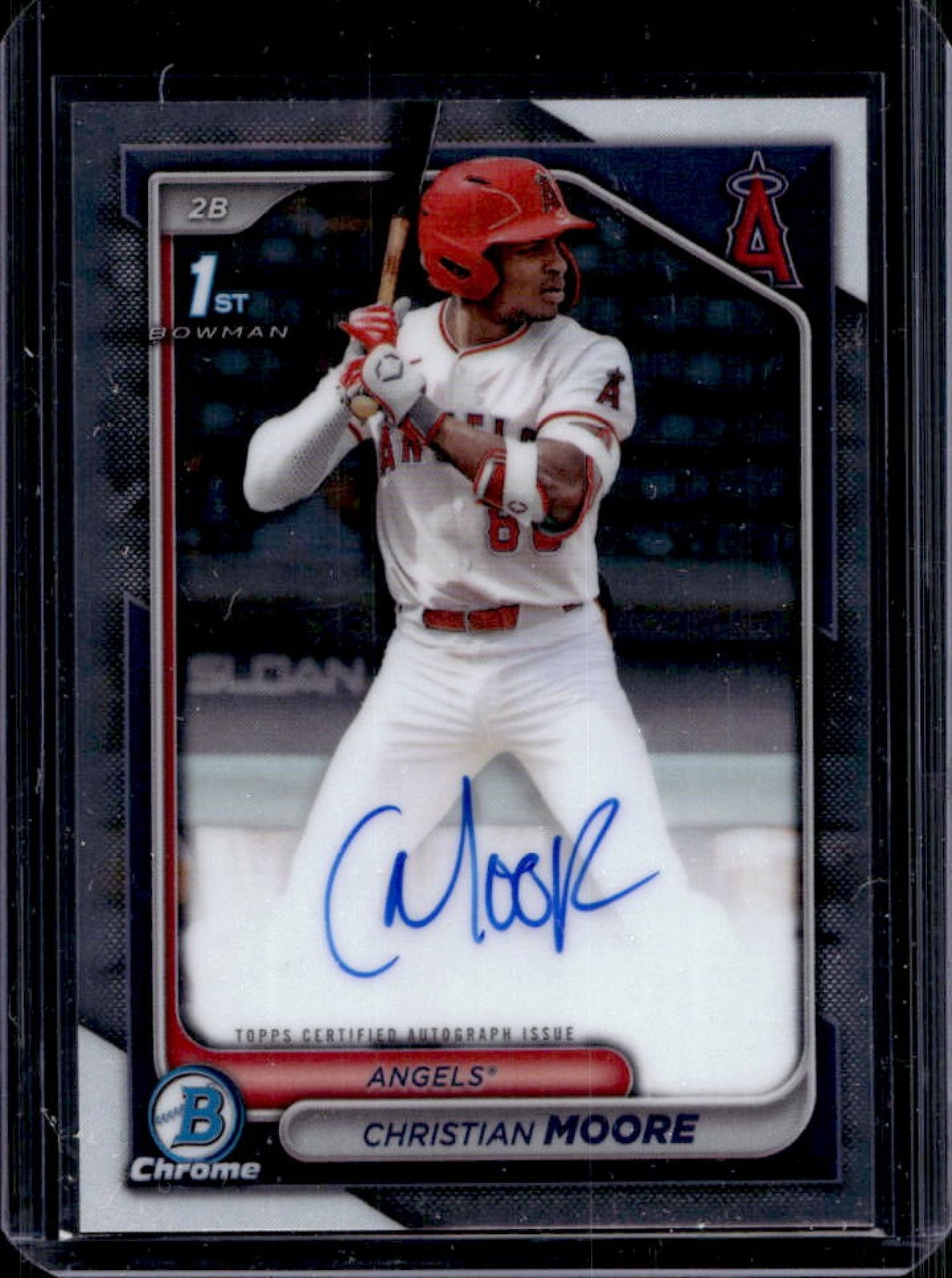 2024 Bowman Draft Christian Moore Chrome Auto 1st Prospect #CPA-CM Angels