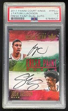 2017 Court Kings Fresh Paint Duals #JJ Jayson Tatum Josh Jackson Auto /50 PSA 7