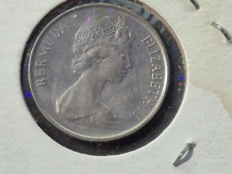 1984 Bermuda 5 Cents Coin Copper-Nickel Silver Circulated