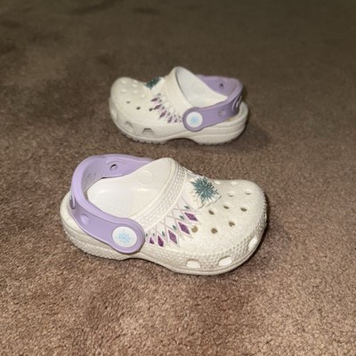 Crocs Toddler Classic Fun Lab I Am Disney Frozen II Clog White Purple Size 5C