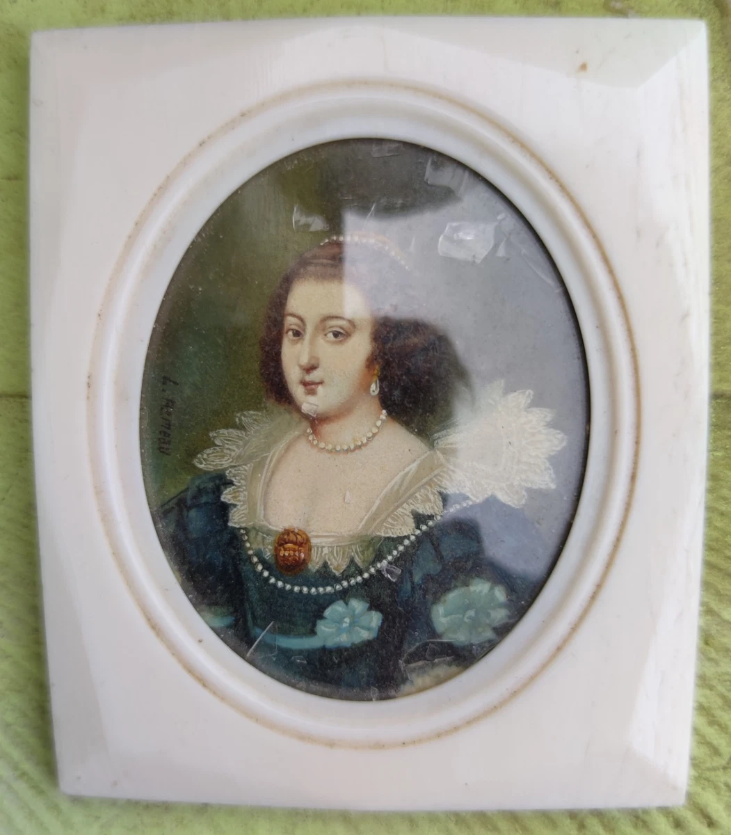 Dessin Ancien Encadré Sous Verre - Femme élégante à L'éventail, Léger Jaunissement