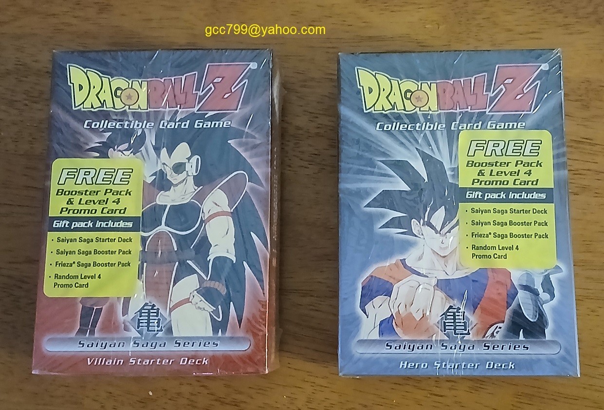 Dragon Ball Z Saiyan Saga Héroe y Villano Barajas de Inicio SELLADAS con Extras
