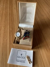 Vintage GUCCI Watch – 1980’s – Swiss Made Quartz – Interchangeable Bezels