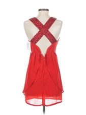 New Windsor M Red sequin cross-strap cocktail dress mini fit & flare boho sexy