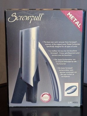Screwpull LM-400s Silver Metal Wine Opener & Foil Cutter Old Stock