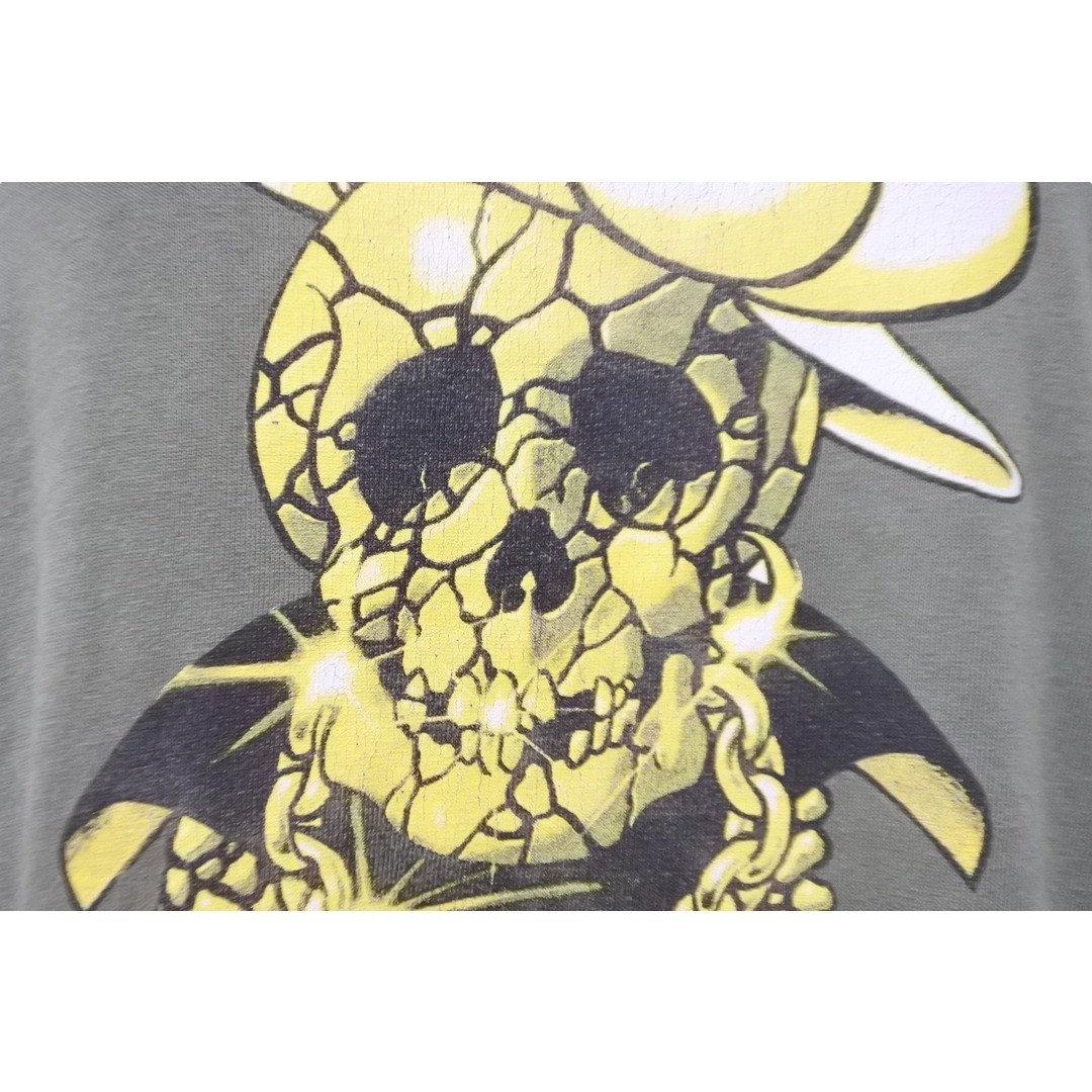 SUPREME Vintage Short Sleeve T-shirt Skull Size M Khaki Yellow Used 52125 thumbnail 5