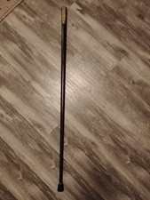 Vintage Brass Handle Walking Sticks Dark Brown 37"