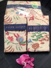 RALPH LAUREN 3 PC Queen Duvet Cover Shams Maren Natural NEW R 665