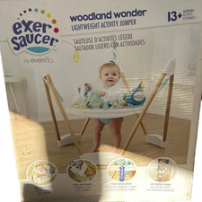 ExerSaucer Woodland Wonder Lightweight Activity Jumper 13+ Evenflo