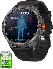 Military Smart Watches for Men, 1000mah Big Battery Smartwatch Men 1.46 ''