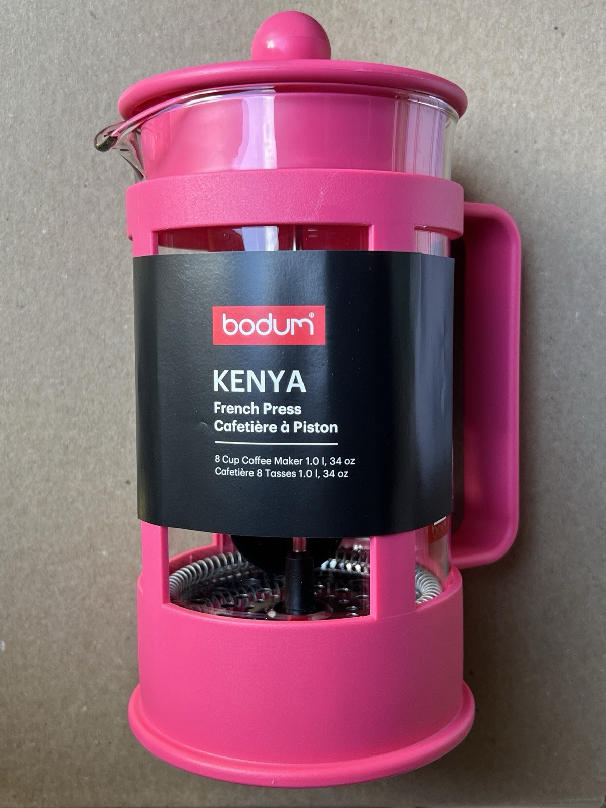 Bodum Kenya French Press-8 Cup (34 oz) Bubblegum Pink-NWT-In