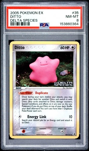 2005 POKEMON EX DELTA SPECIES #35 DITTO PSA 8