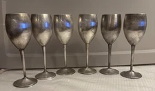 Vintage Godinger Wine Goblets Silverplated Set of 6