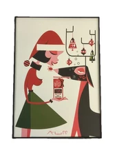 McBiff Framed Christmas Tiki Card Lady Elf Drunk Dog Intox O Meter Ornaments MCM