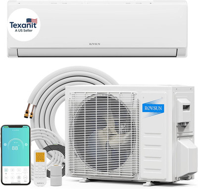 9000 BTU Wifi Enabled Mini Split Air Conditioner & Heater with Inverter, 19 SEER