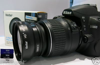 Super Wide angle 52mm fisheye w/ macro for Nikon D5300 D3100 D7100 D5100 D3200