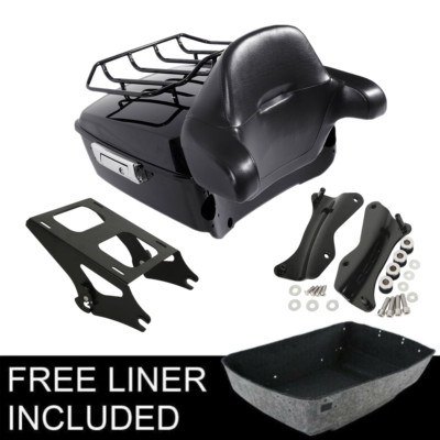 King Pack Trunk 2 Up Mount Rack Docking Fit For Harley Tour Pak Road Glide 14-23