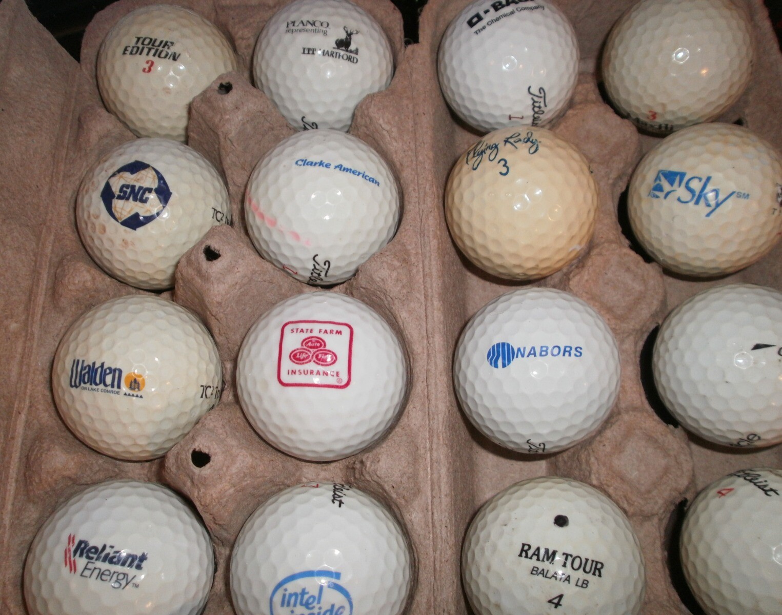 Lot Of 24 Collectible Logo Golf Balls eBay