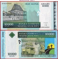 MADAGASCAR 10000 10.000 ARIARY nd 2007 P 92b UNC Free shipping from 100$