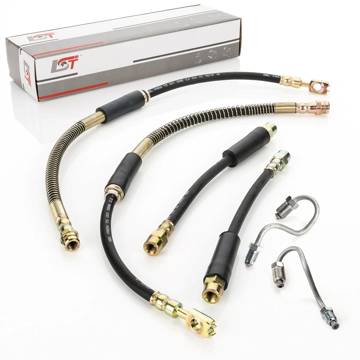 4x Brake Hose Brake Line Brake Pipe Set Front Rear for VW Golf V 5 1K1 1K5