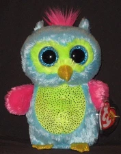 TY BEANIE BOOS - OPAL the 6" OWL - JUSTICE EXCLUSIVE - MINT with MINT TAGS