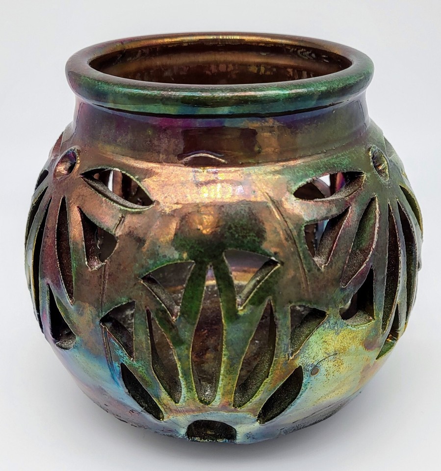 Richie Pottery Decorative Raku Traditionally Made Vase Pueblo Colorado