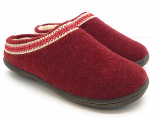 clarks red slippers