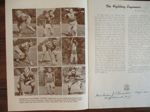 1946 ITHACA College Football Program(25 Sig(w/BUCKY FREEMAN/PETE HATCH/BEN LIGHT - Picture 8 of 17